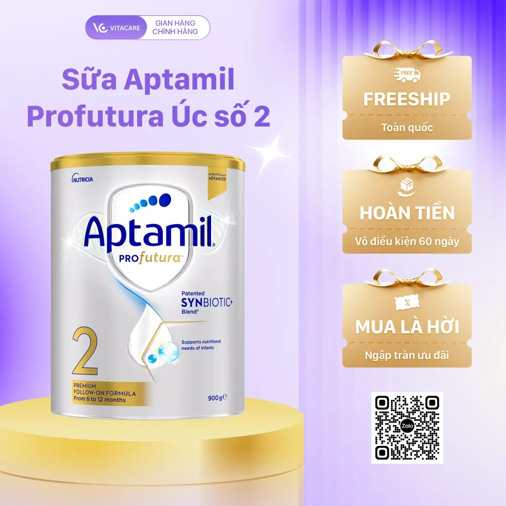 Sữa Aptamil Profutura số 2 – 900g (Úc) cho bé từ 6-12 tháng tuổi