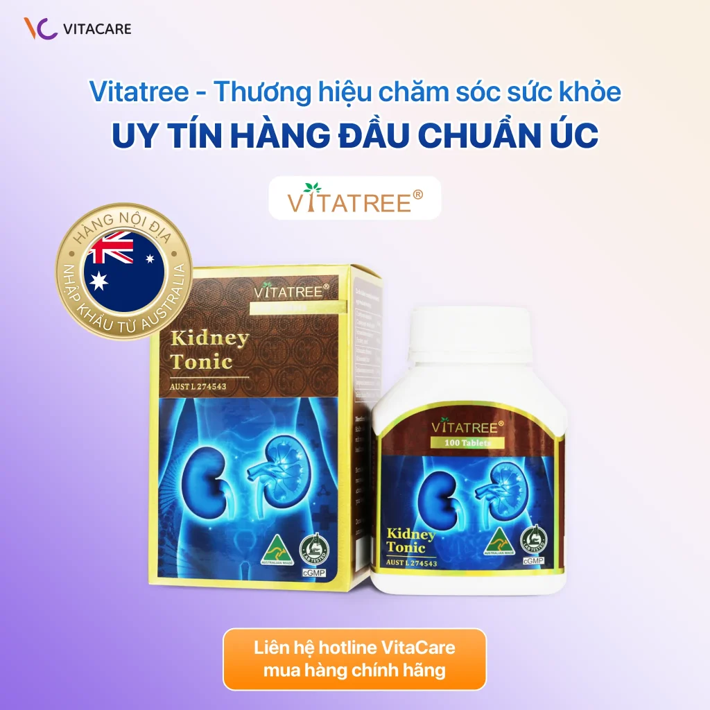 Vitatree Kidney Tonic 100 Viên – Thương hiệu chăm sóc sức khỏe uy tín hàng đầu chuẩn Úc
