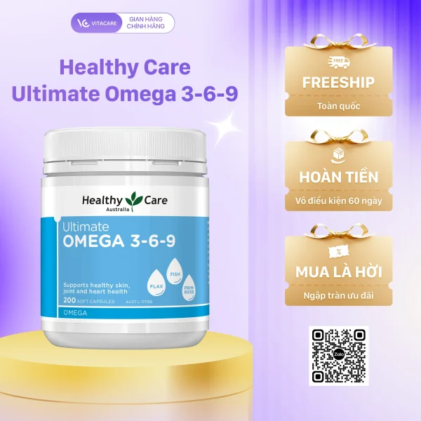 Viên uống Healthy Care Ultimate Omega 3-6-9 200 viên