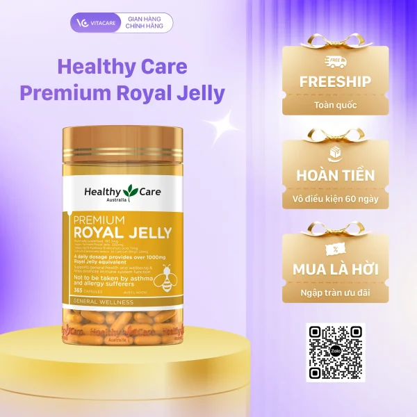 Sữa ong chúa Healthy Care Royal Jelly 1000mg 365 viên
