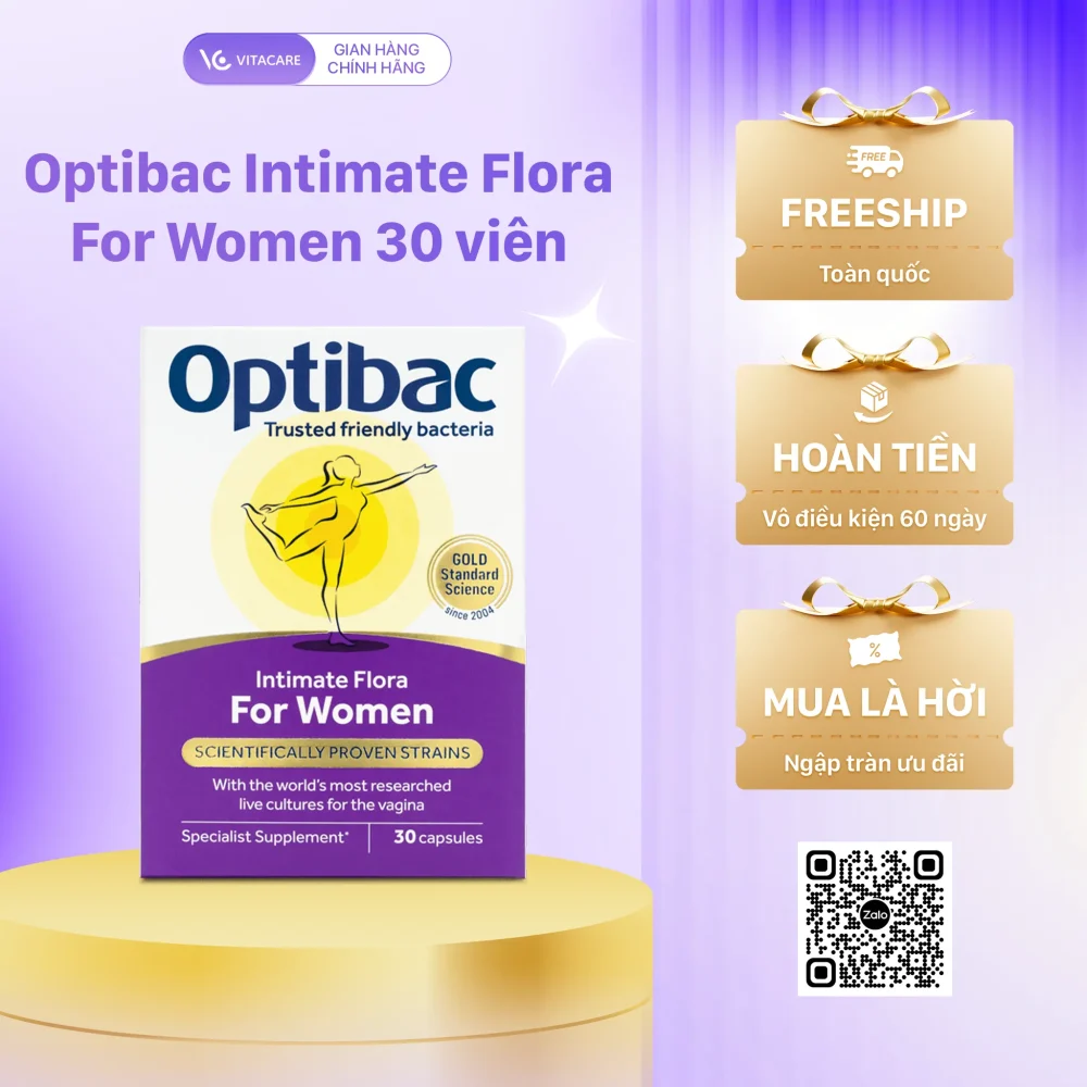 OPTIBAC Intimate Flora For Women (Optibac tím) 30 viên