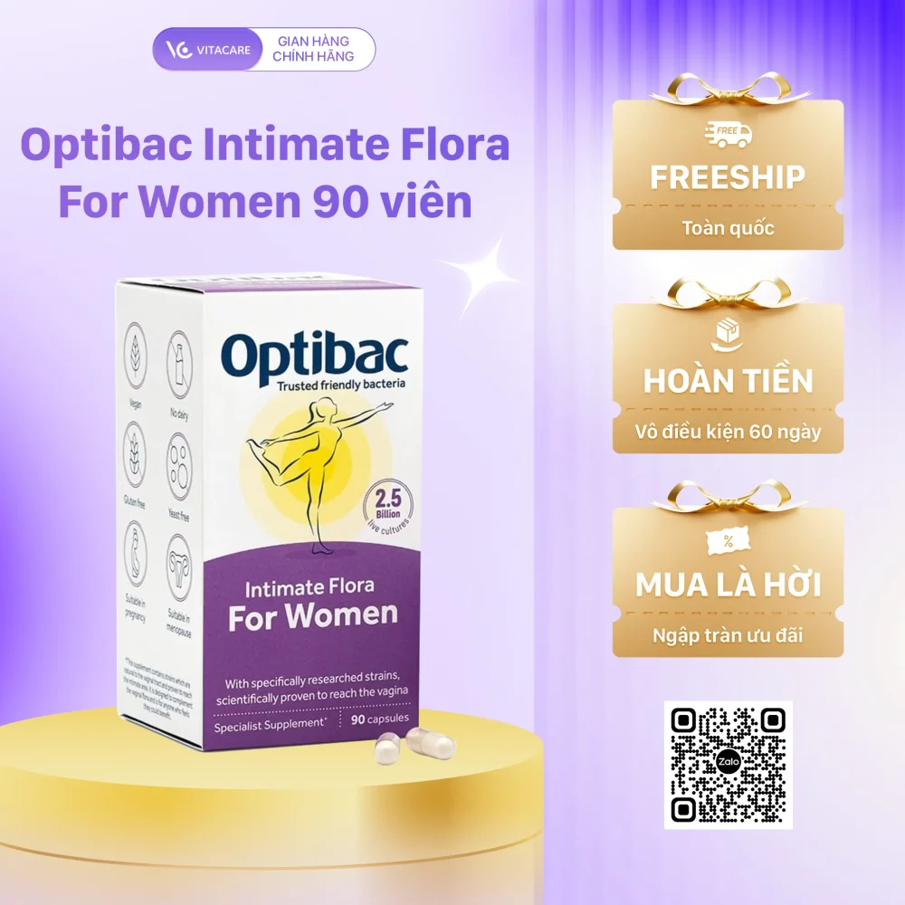 OPTIBAC Intimate Flora For Women (Optibac tím) 90 viên