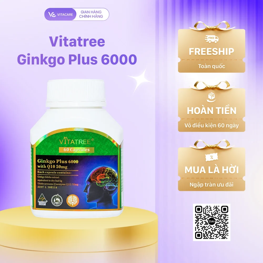 Vitatree Ginkgo Plus 6000 with Q10 50mg