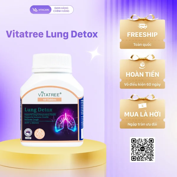Viên uống thải độc phổi Vitatree Lung Detox