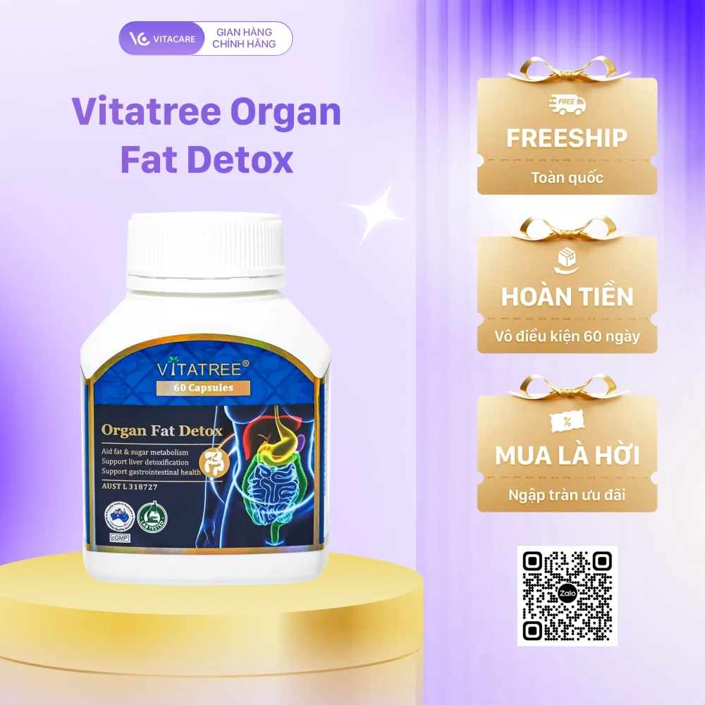 Viên thải độc mỡ nội tạng Vitatree Fat Detox