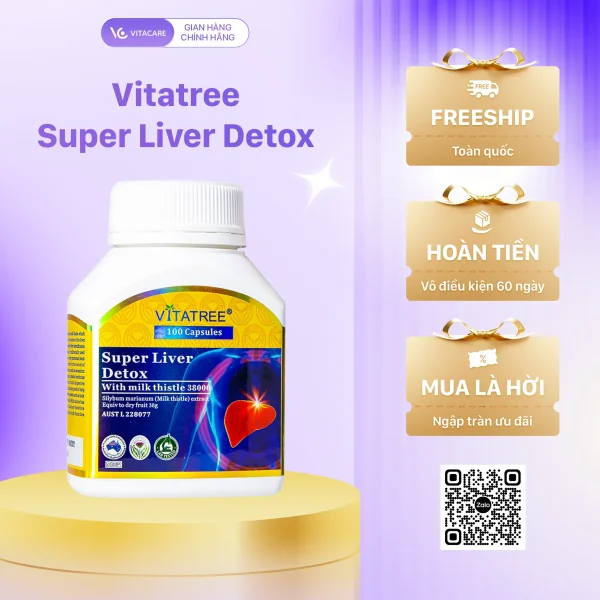 Vitatree Super Liver Detox 100 viên