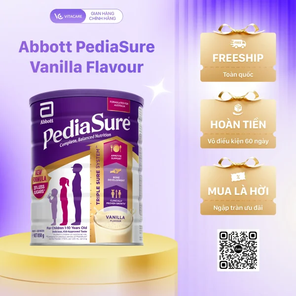 Sữa Abbott PediaSure Sữa Cho Bé 1-10 tuổi 850g - 1.1067kg