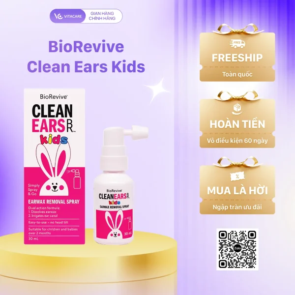 Xịt tan dáy tai Úc Clean Ears Kids Spray 30ml