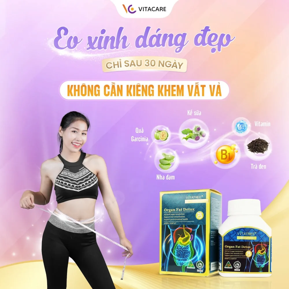 Viên uống Vitatree Fat Detox chứa thành phần thiên nhiên có công hiệu thải độc mỡ cơ thể
