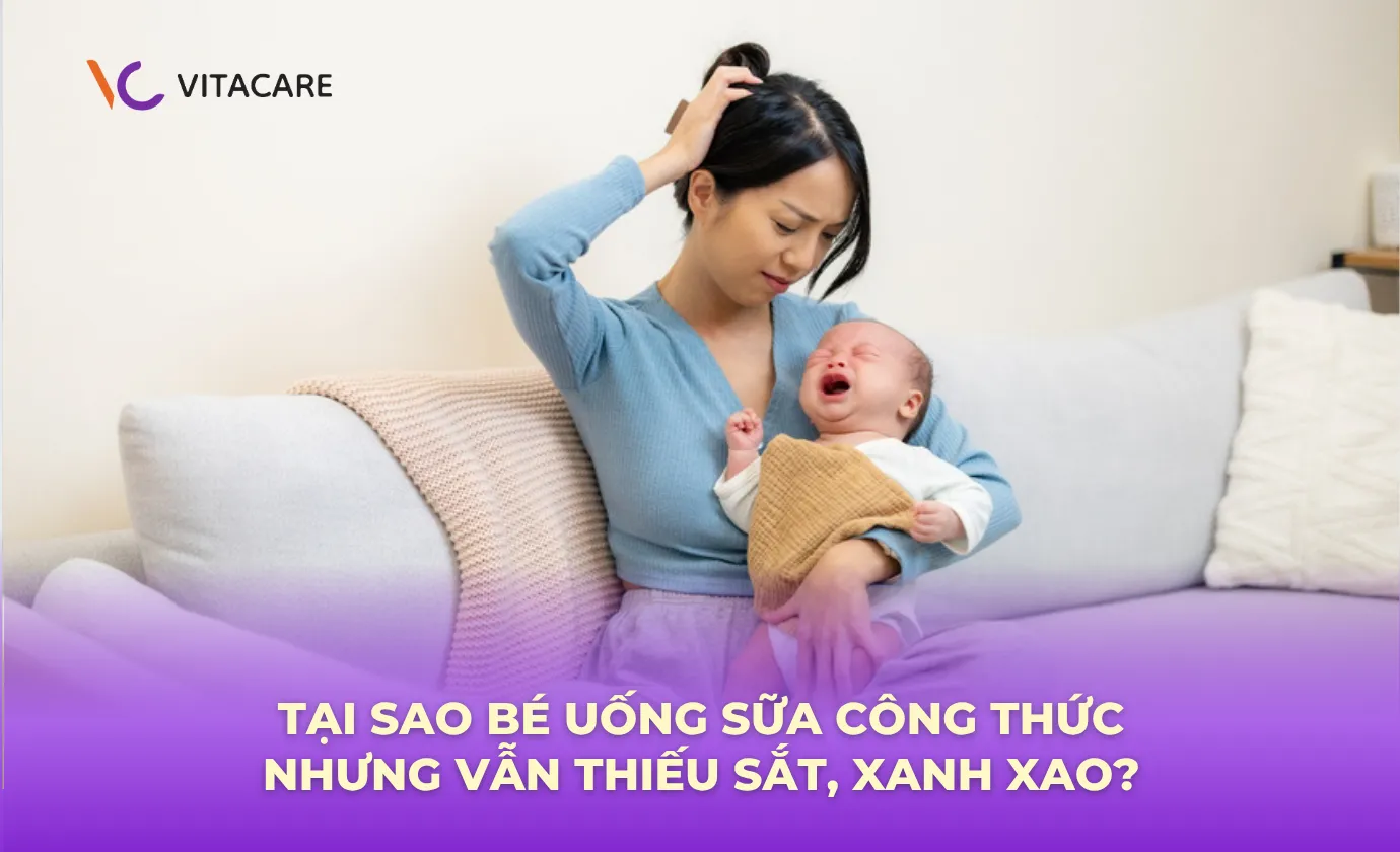 Bé không hấp thu sắt trong sữa công thức