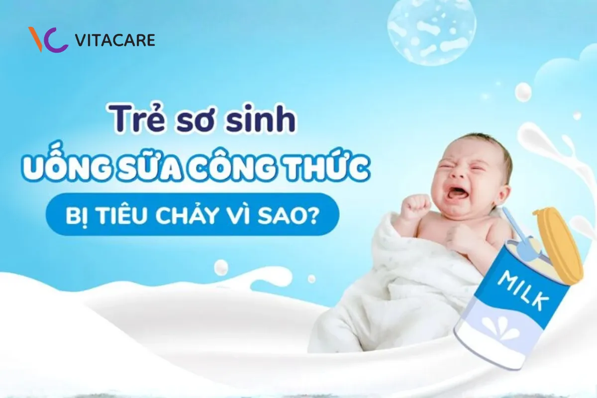 Bé bú sữa công thức bị tiêu chảy
