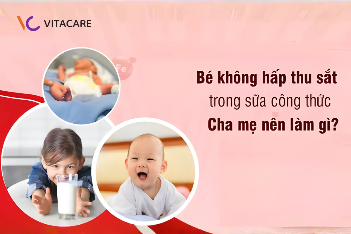 Bé không hấp thu sắt trong sữa công thức