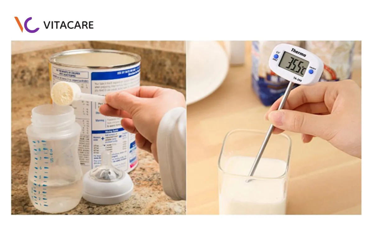 Đun sôi nước và để nguội đúng nhiệt độ 37 - 40 độ C Đun sôi nước và để nguội đúng nhiệt độ 37 - 40 độ C