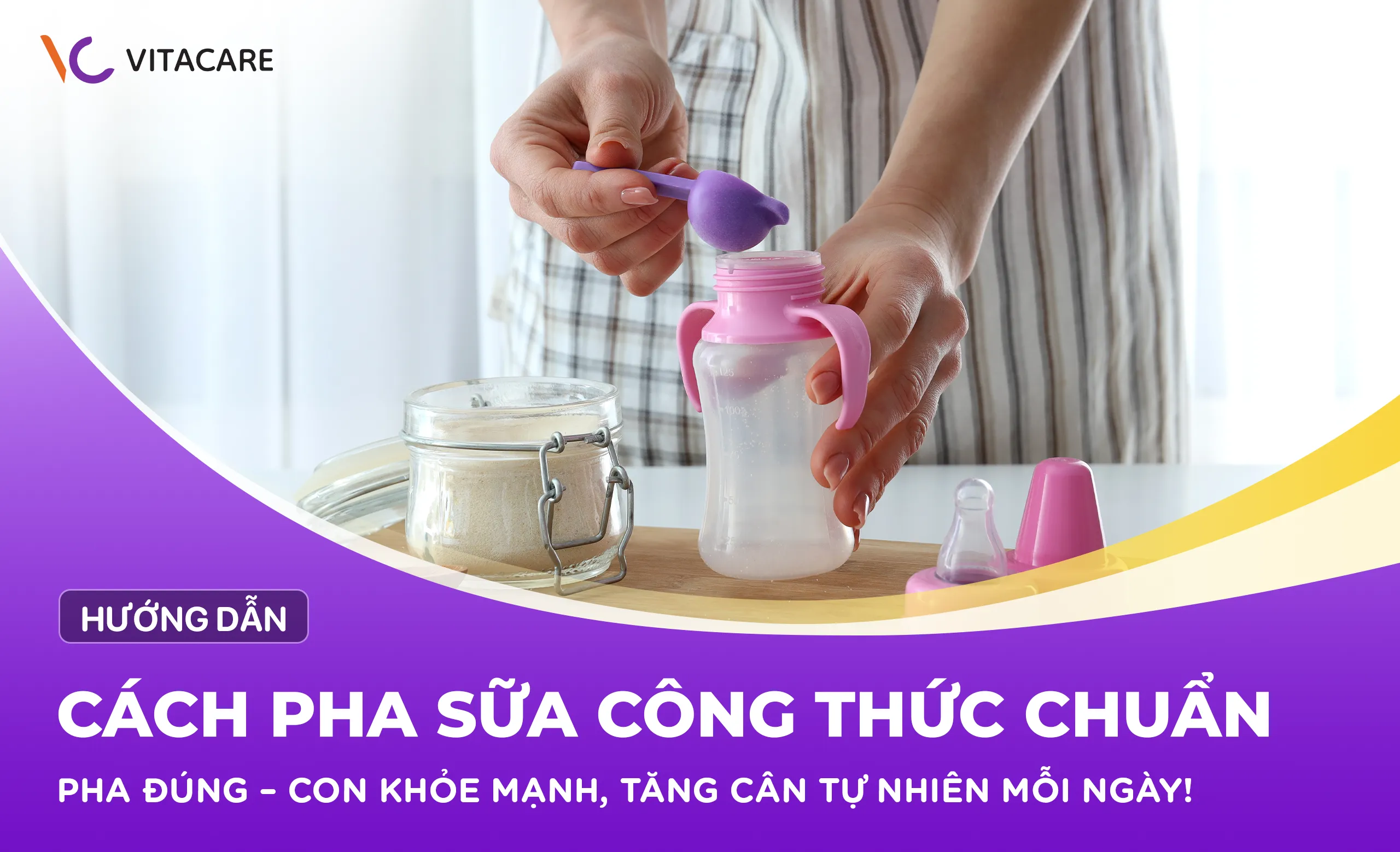 Cách pha sữa công thức