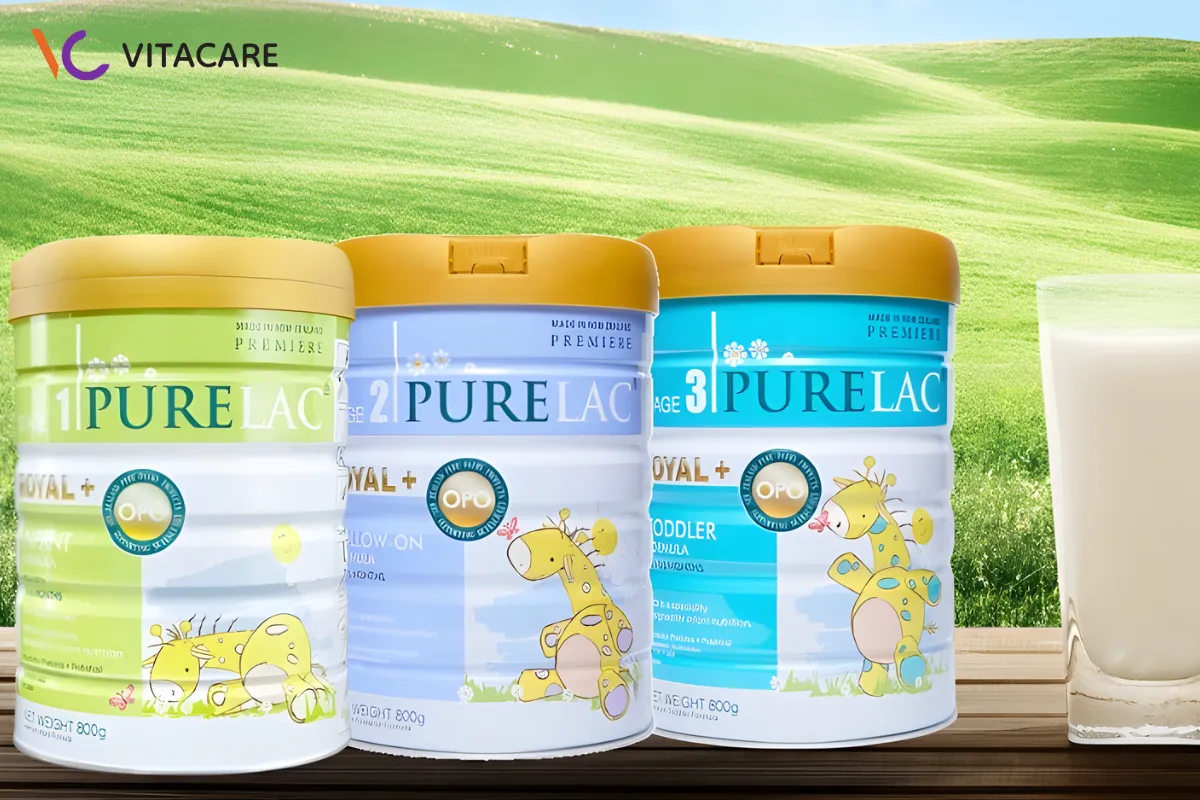 Purelac với sự kết hợp của Synbiotics, chất béo cấu trúc OPO và kháng thể miễn dịch Lactoferrin Purelac với sự kết hợp của Synbiotics, chất béo cấu trúc OPO và kháng thể miễn dịch Lactoferrin