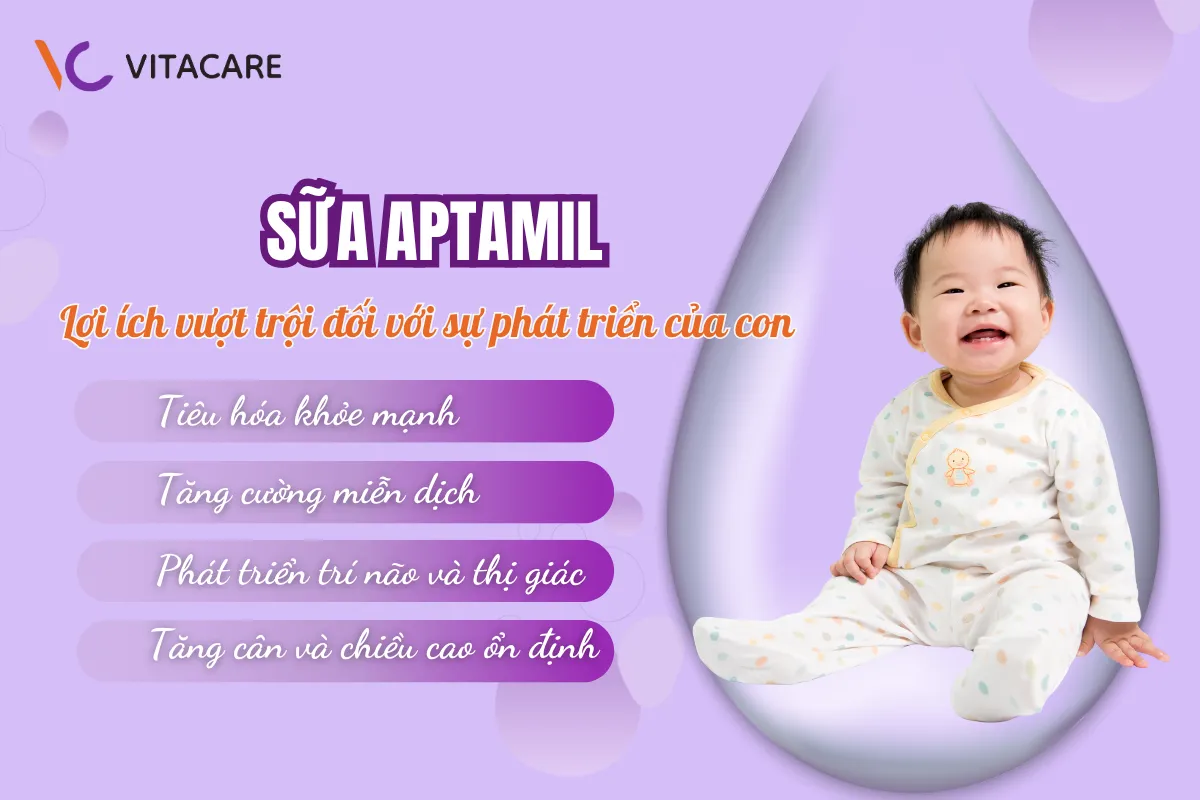 Sữa Aptamil mang đến lợi ích vượt trội đối với sự phát triển của con Sữa Aptamil mang đến lợi ích vượt trội đối với sự phát triển của con