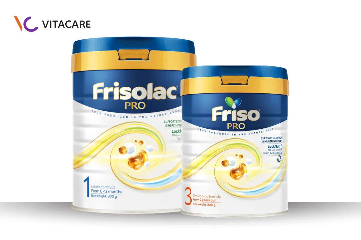Sữa công thức cho bé Friso Pro đạm mềm nhỏ Sữa công thức cho bé Friso Pro đạm mềm nhỏ