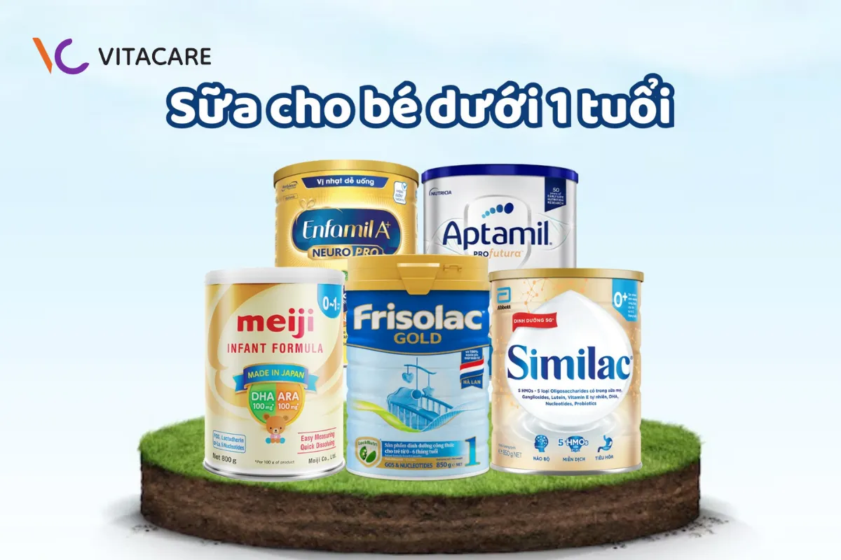 Sữa công thức cho bé dưới 1 tuổi