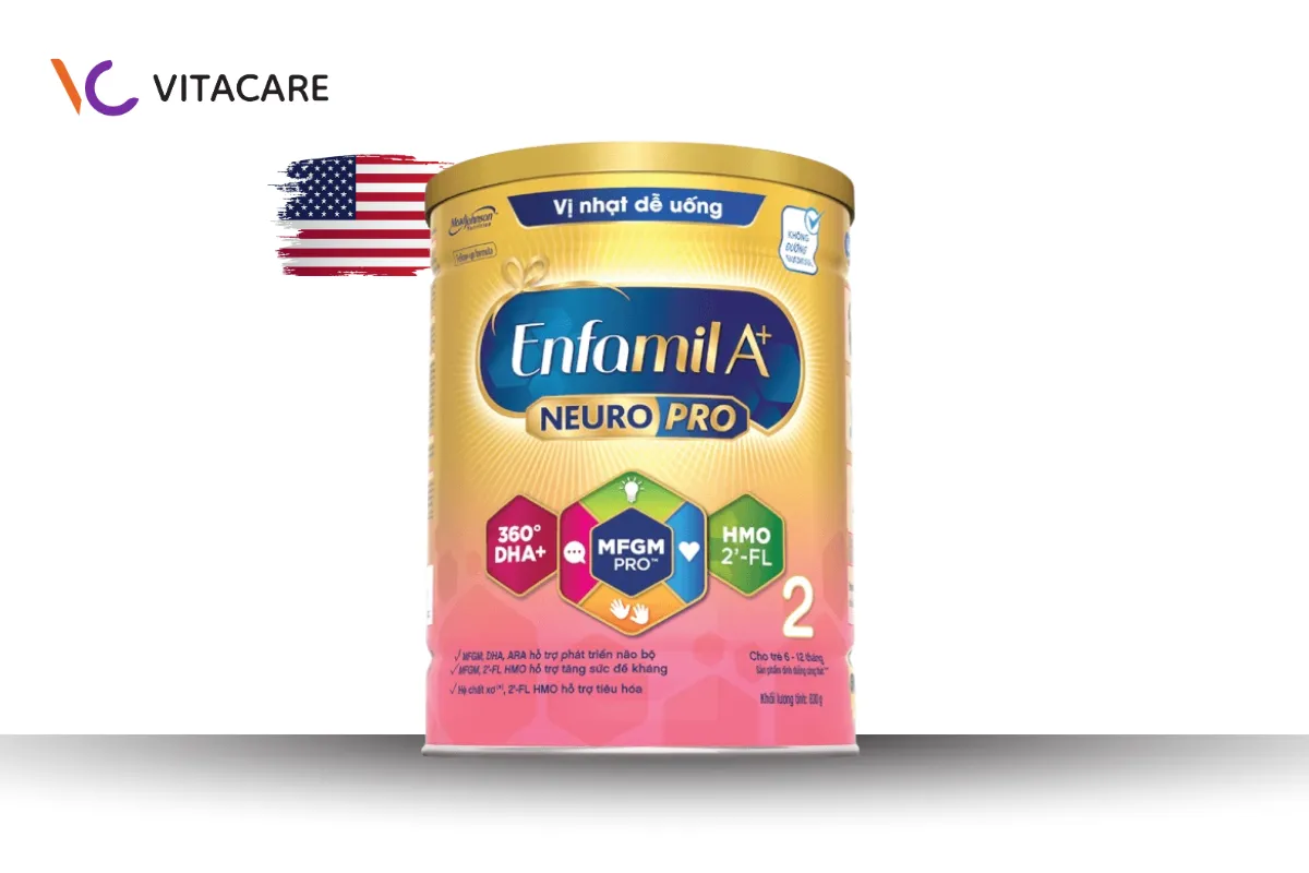 Sữa bột Enfamil A+ NeuroPro số 2 cho trẻ dưới 1 tuổi Sữa bột Enfamil A+ NeuroPro số 2 cho trẻ dưới 1 tuổi