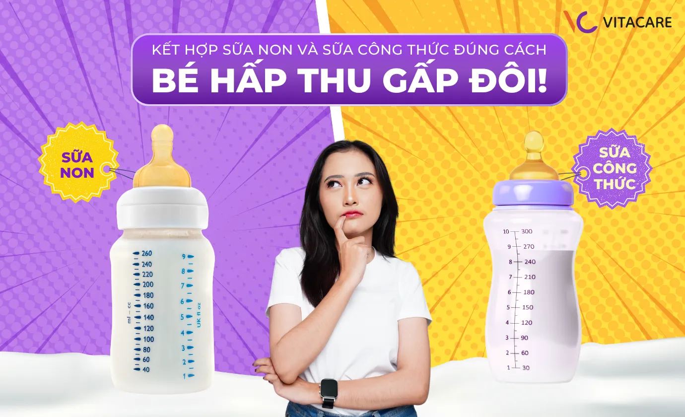 Có nên kết hợp sữa non và sữa công thức không