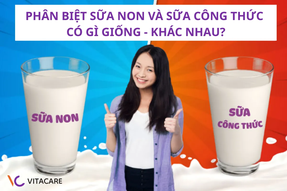 Sữa non và sữa công thức khác nhau thế nào