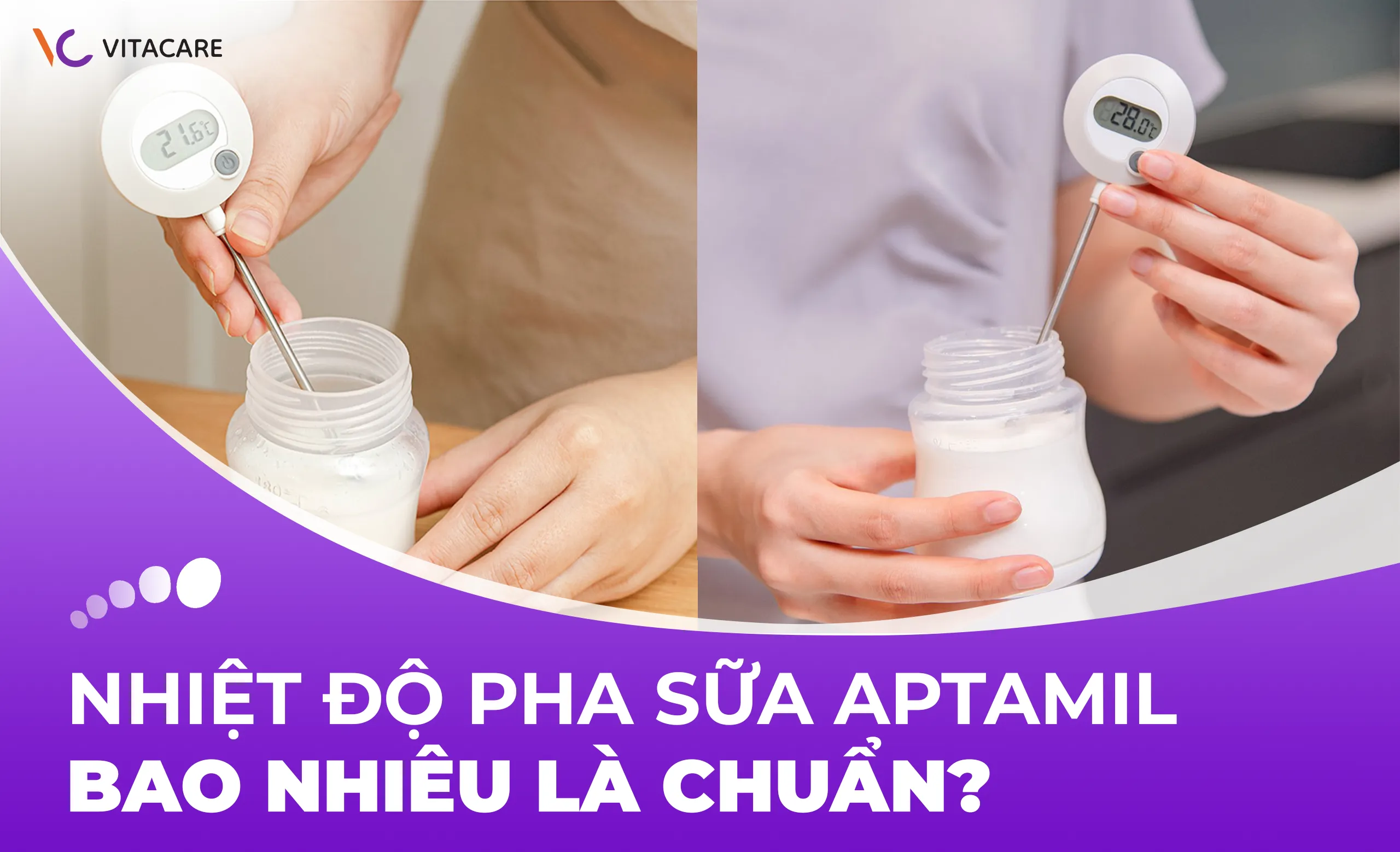 Nhiệt độ pha sữa aptamil