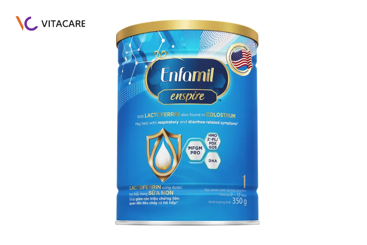 Enfamil Enspire chú trọng vào việc mô phỏng sữa non với sự xuất hiện của Lactoferrin và MFGM Enfamil Enspire chú trọng vào việc mô phỏng sữa non với sự xuất hiện của Lactoferrin và MFGM