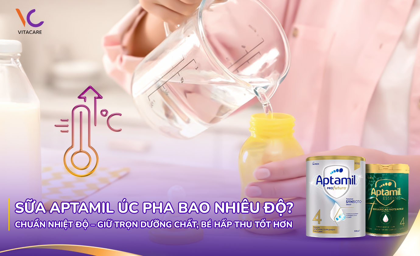 Sữa Aptamil Úc pha bao nhiêu độ