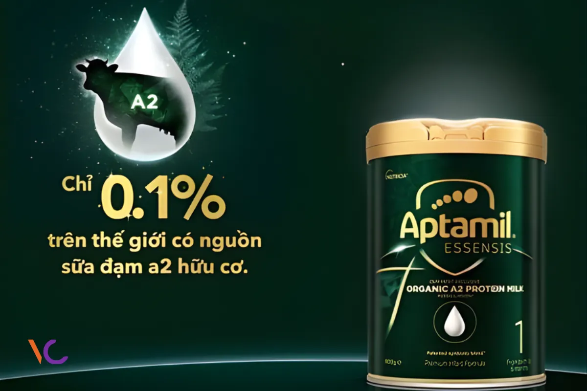 Aptamil xanh được lấy từ bò A2 thuần chủng quý hiếm cho ra loại đạm A2 β-casein tự nhiên Aptamil xanh được lấy từ bò A2 thuần chủng quý hiếm cho ra loại đạm A2 β-casein tự nhiên
