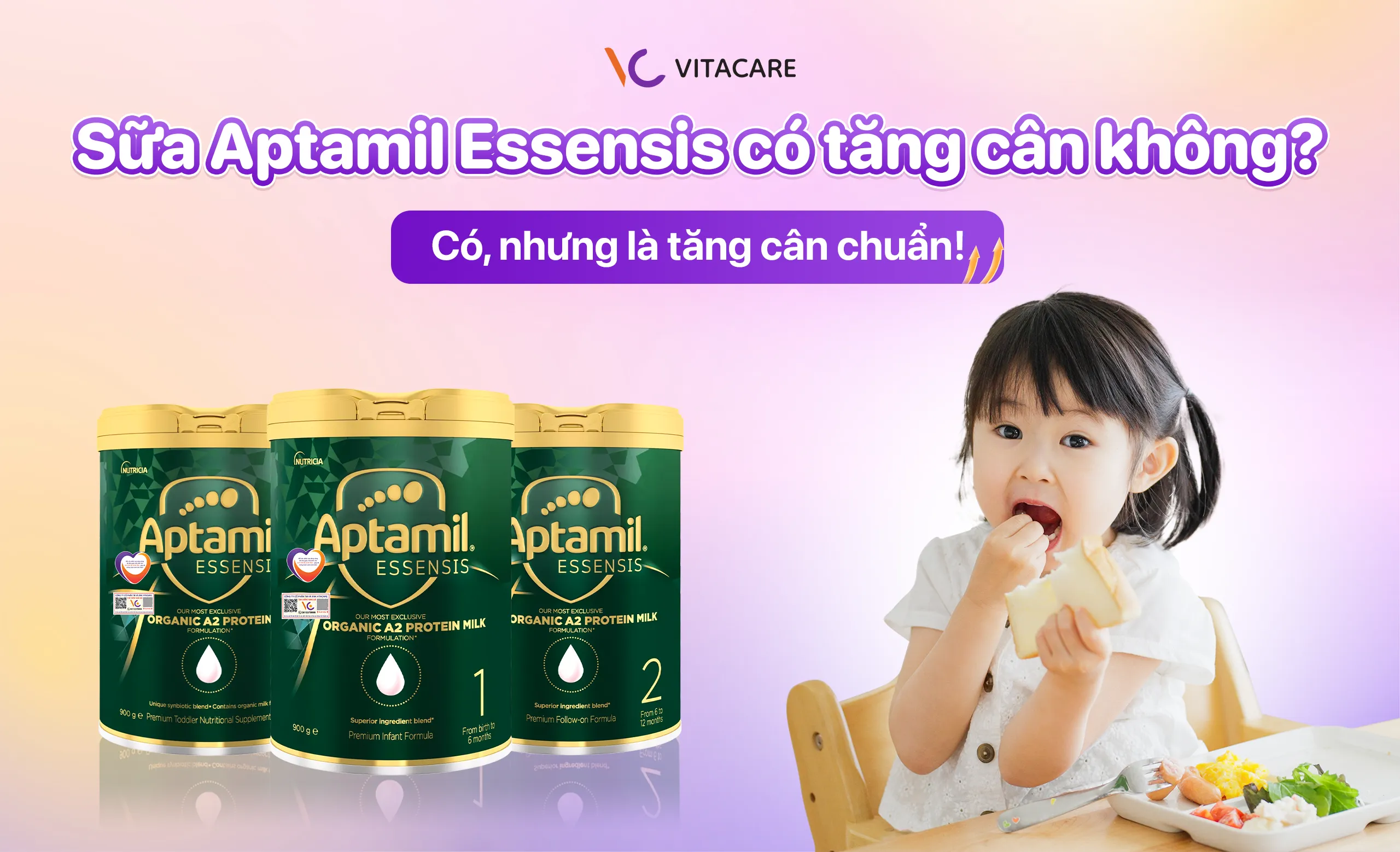 Sữa aptamil essensis có tăng cân không