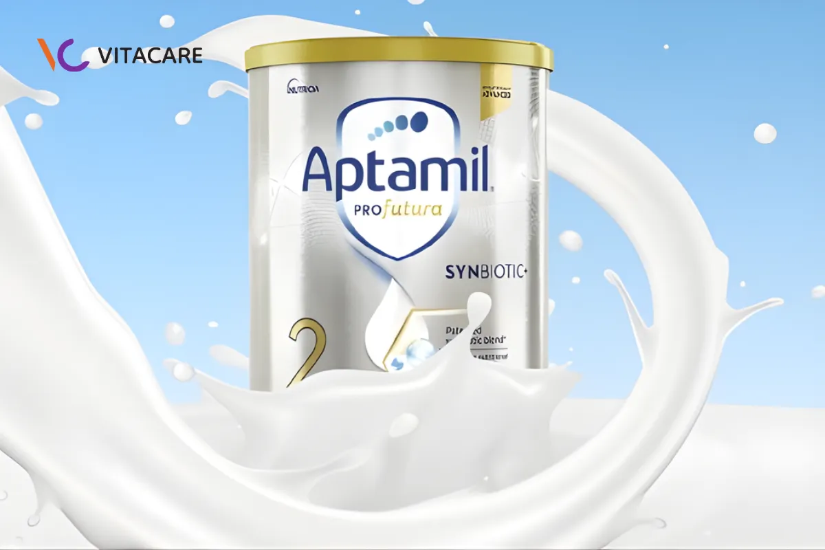 Sữa Aptamil Pro với hàm lượng DHA là 23 mg/100 ml đã pha Sữa Aptamil Pro với hàm lượng DHA là 23 mg/100 ml đã pha