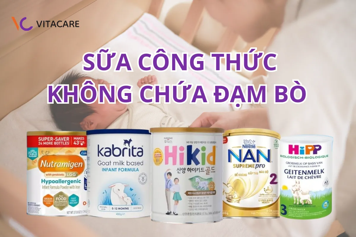 Sữa công thức không chứa đạm bò