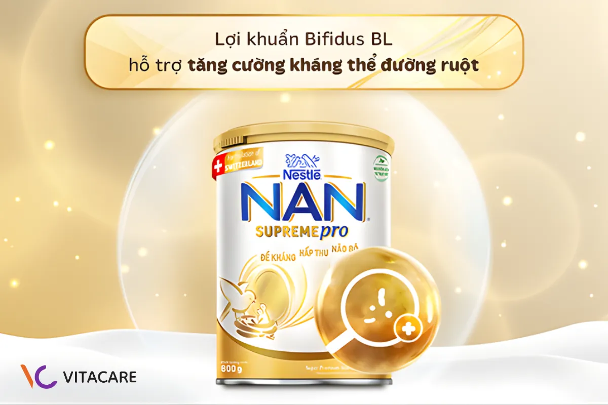 Sữa bột NAN Supremepro đạm thủy phân giúp giảm dị ứng và đầy hơi Sữa bột NAN Supremepro đạm thủy phân giúp giảm dị ứng và đầy hơi