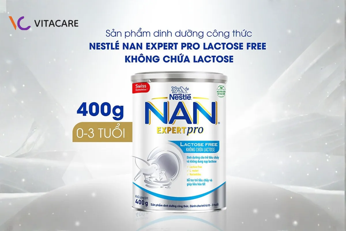 Sữa NAN Expert Pro Lactose Free cho bé tiêu chảy, kém hấp thu Sữa NAN Expert Pro Lactose Free cho bé tiêu chảy, kém hấp thu