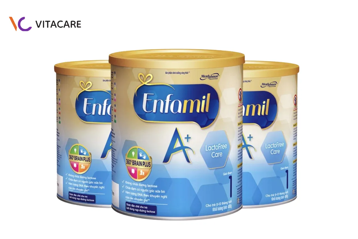 Sữa Enfamil A+ Lactofree Care nhẹ dịu cho bé bất dung nạp lactose Sữa Enfamil A+ Lactofree Care nhẹ dịu cho bé bất dung nạp lactose