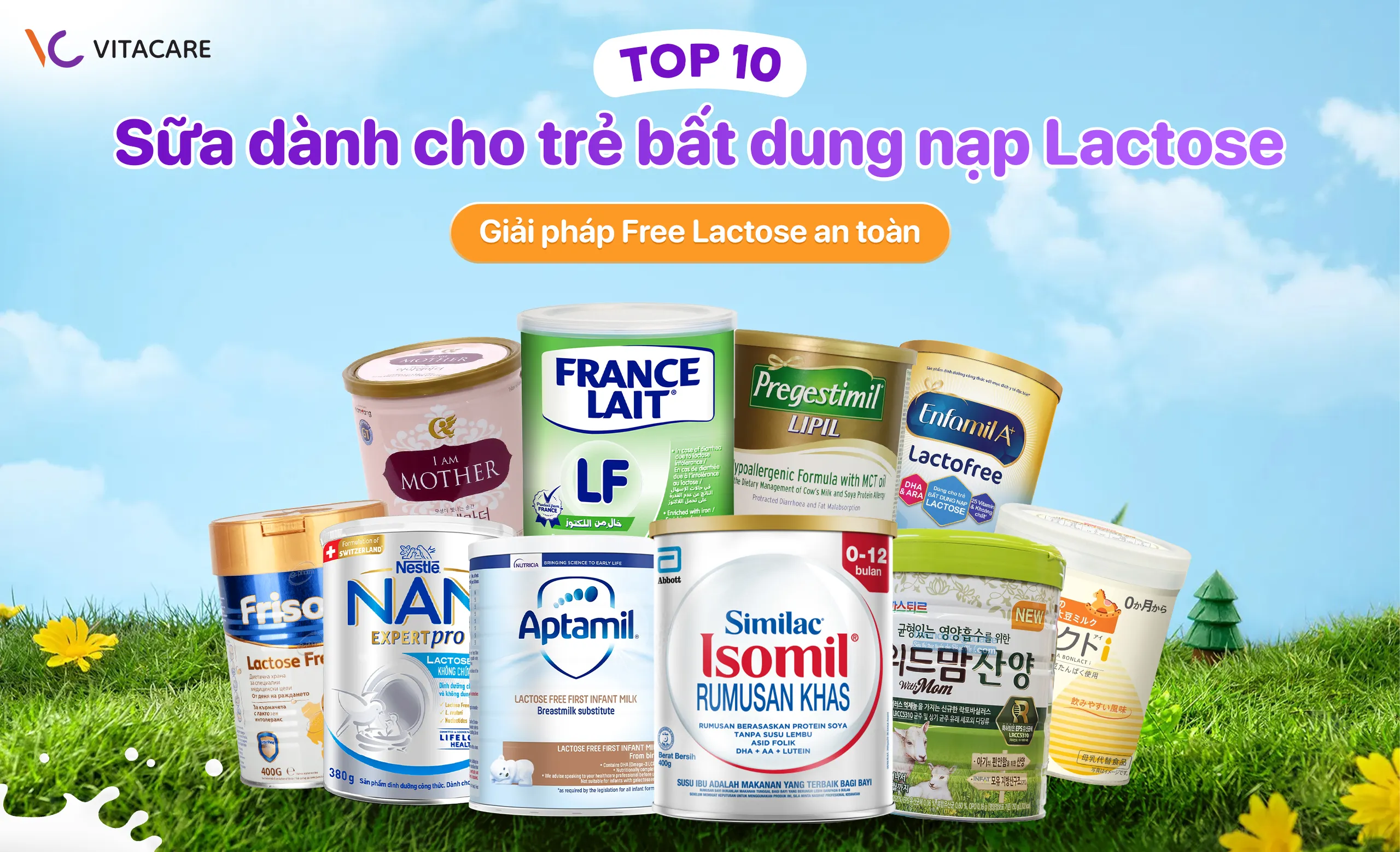 Sữa công thức không chứa lactose