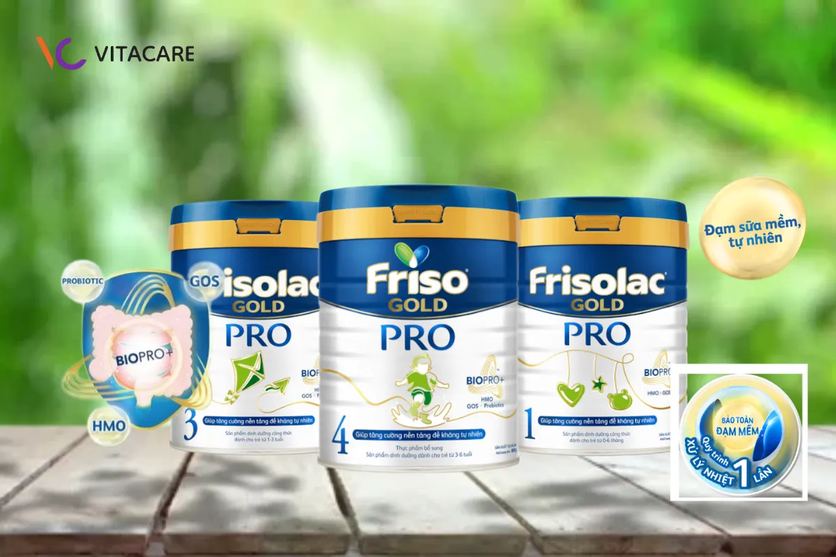 Sữa ít ngọt Friso Pro dễ tiêu hóa, tăng miễn dịch ba lớp Sữa ít ngọt Friso Pro dễ tiêu hóa, tăng miễn dịch ba lớp