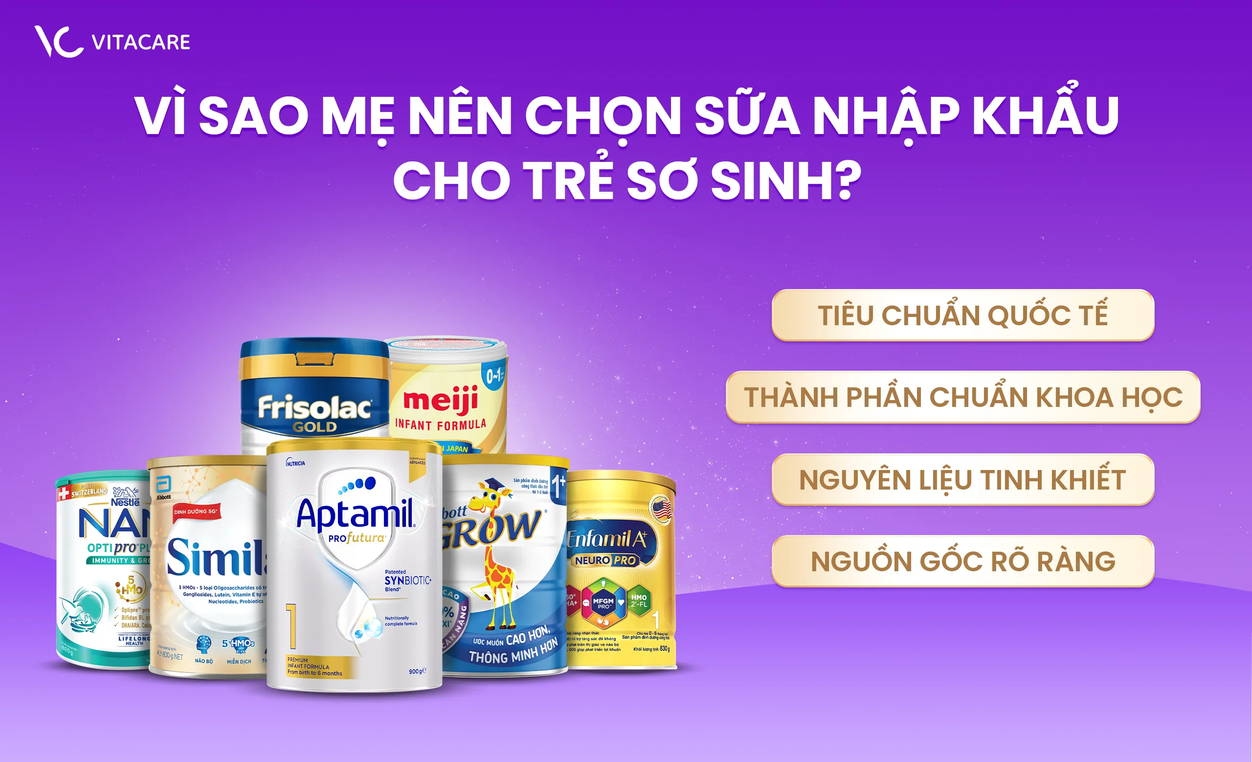 Sữa nhập khẩu cho trẻ sơ sinh