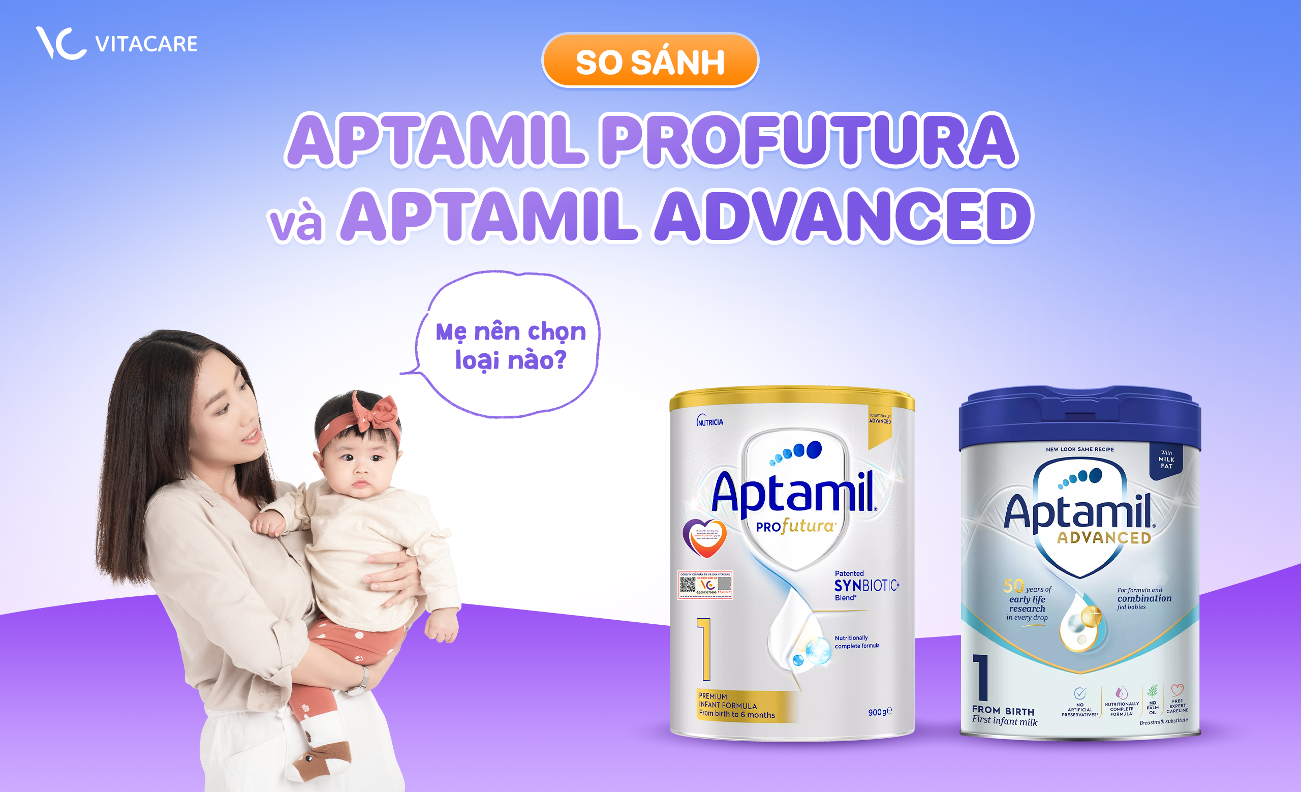 So sánh Aptamil Profutura và Aptamil Advanced