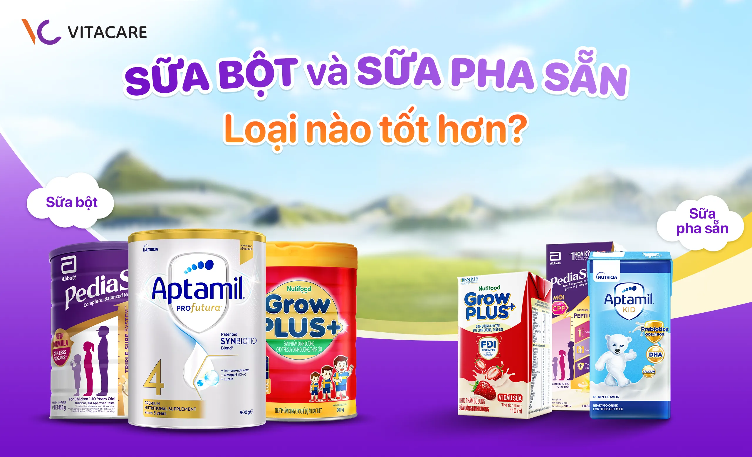 sữa bột và sữa pha sẵn loại nào tốt hơn