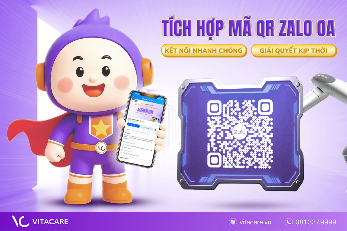 Tích hợp mã QR Zalo OA kết nối nhanh chóng với đội ngũ CSKH