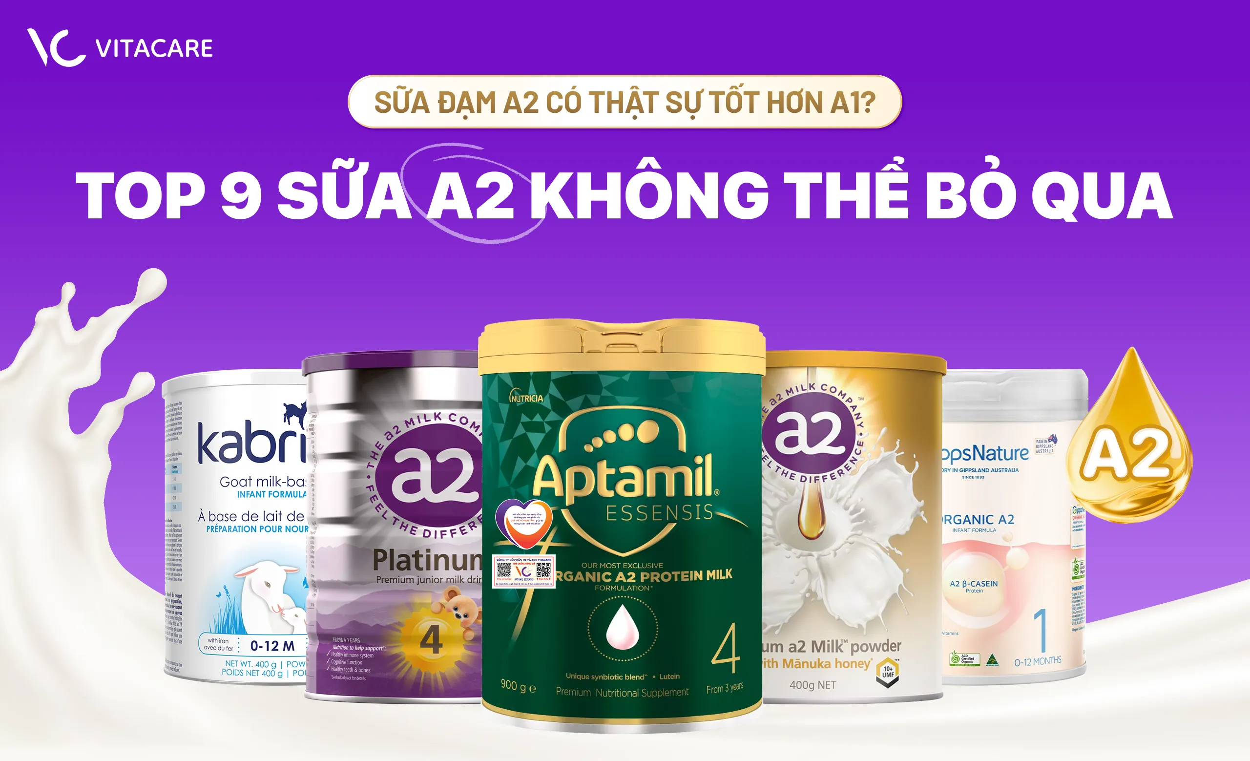 Các loại sữa đạm a2