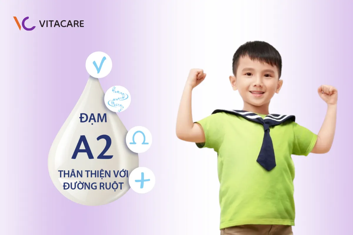 Đạm A2 hỗ trợ tăng hấp thu dưỡng chất, xương chắc khỏe, miễn dịch tốt hơn