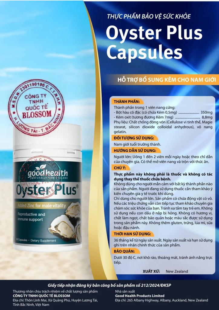 Giấp phép quảng cáo sản phẩm Oyster Plus Capsules Giấp phép quảng cáo sản phẩm Oyster Plus Capsules