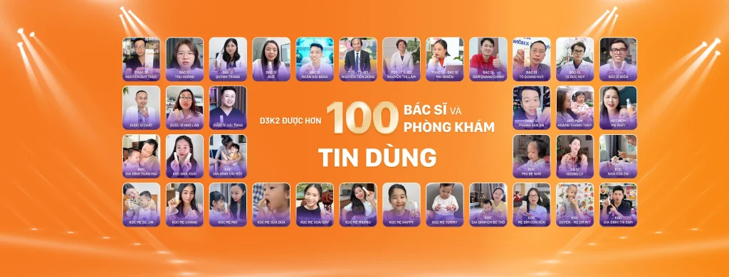 Vitatree D3K2 được hơn 100 bác sĩ và phòng khám tin dùng