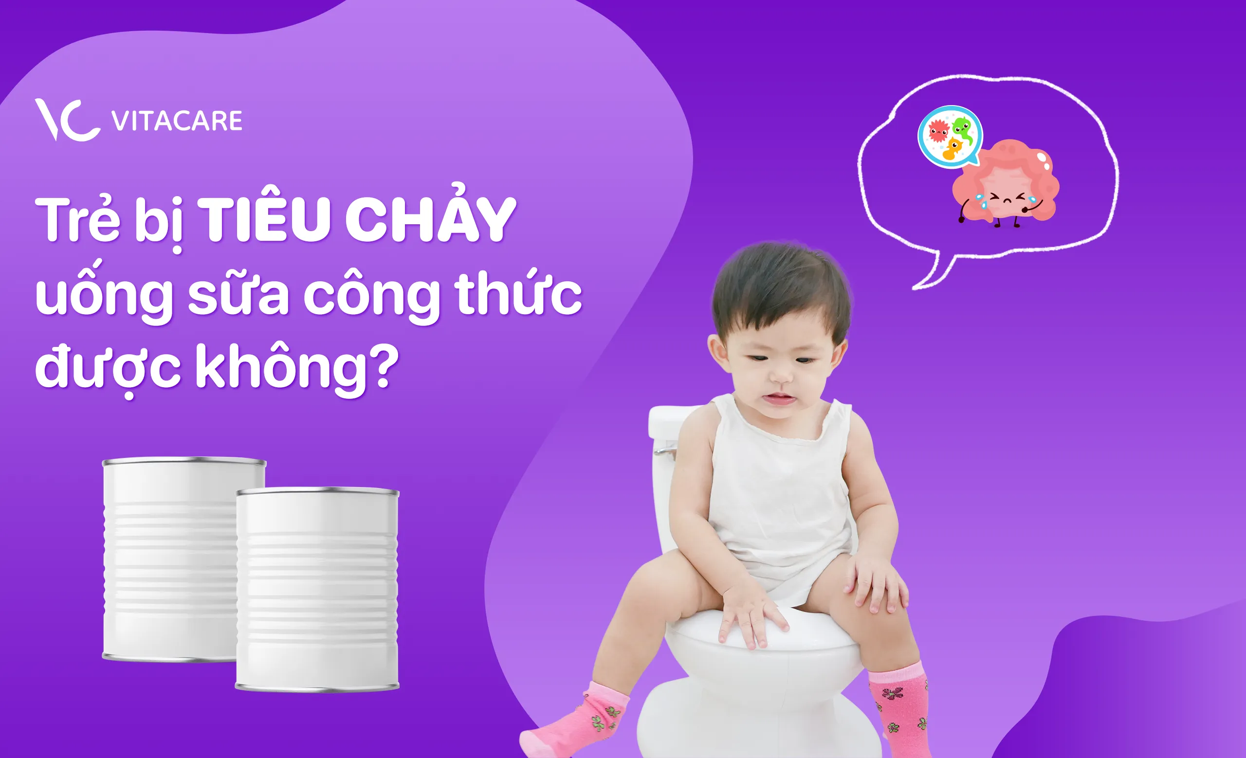 Trẻ bị tiêu chảy uống sữa công thức được không