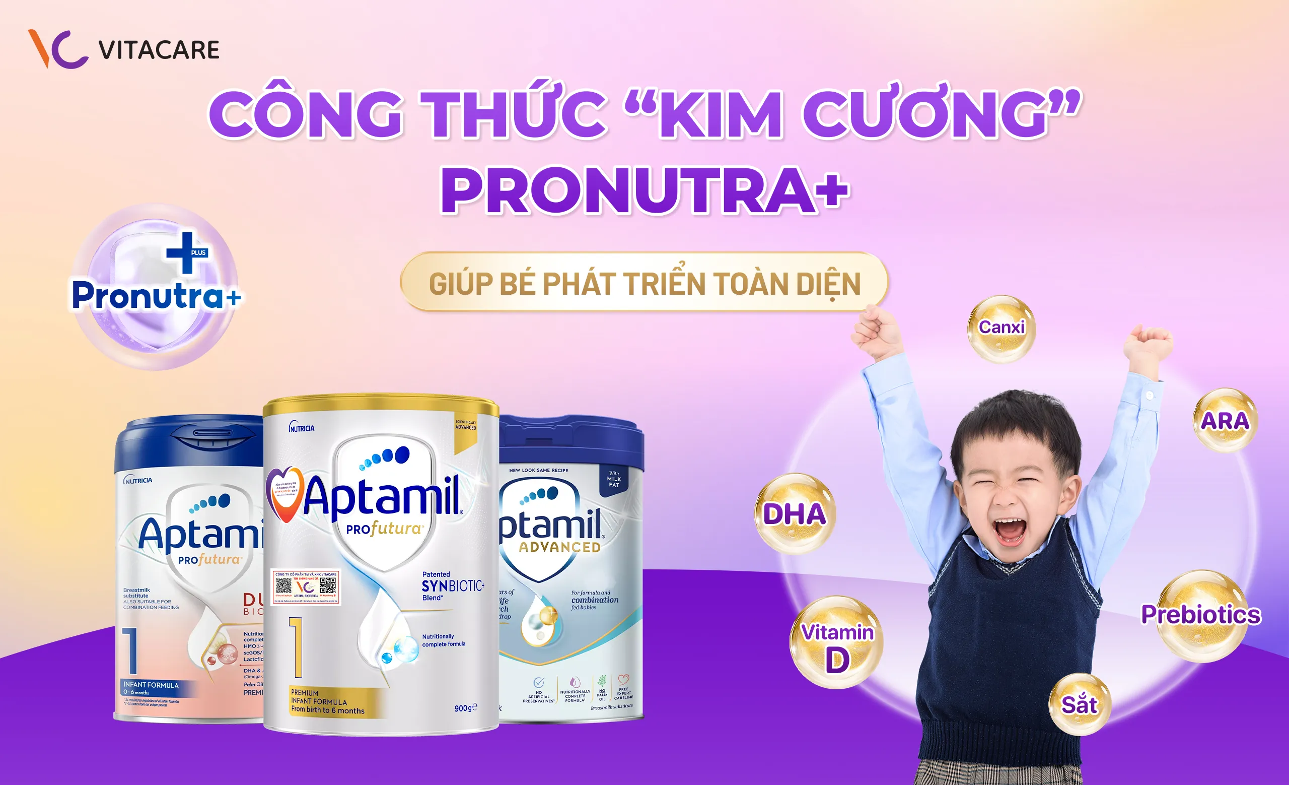 Aptamil - Công thức sữa giúp bé phát triển toàn diện