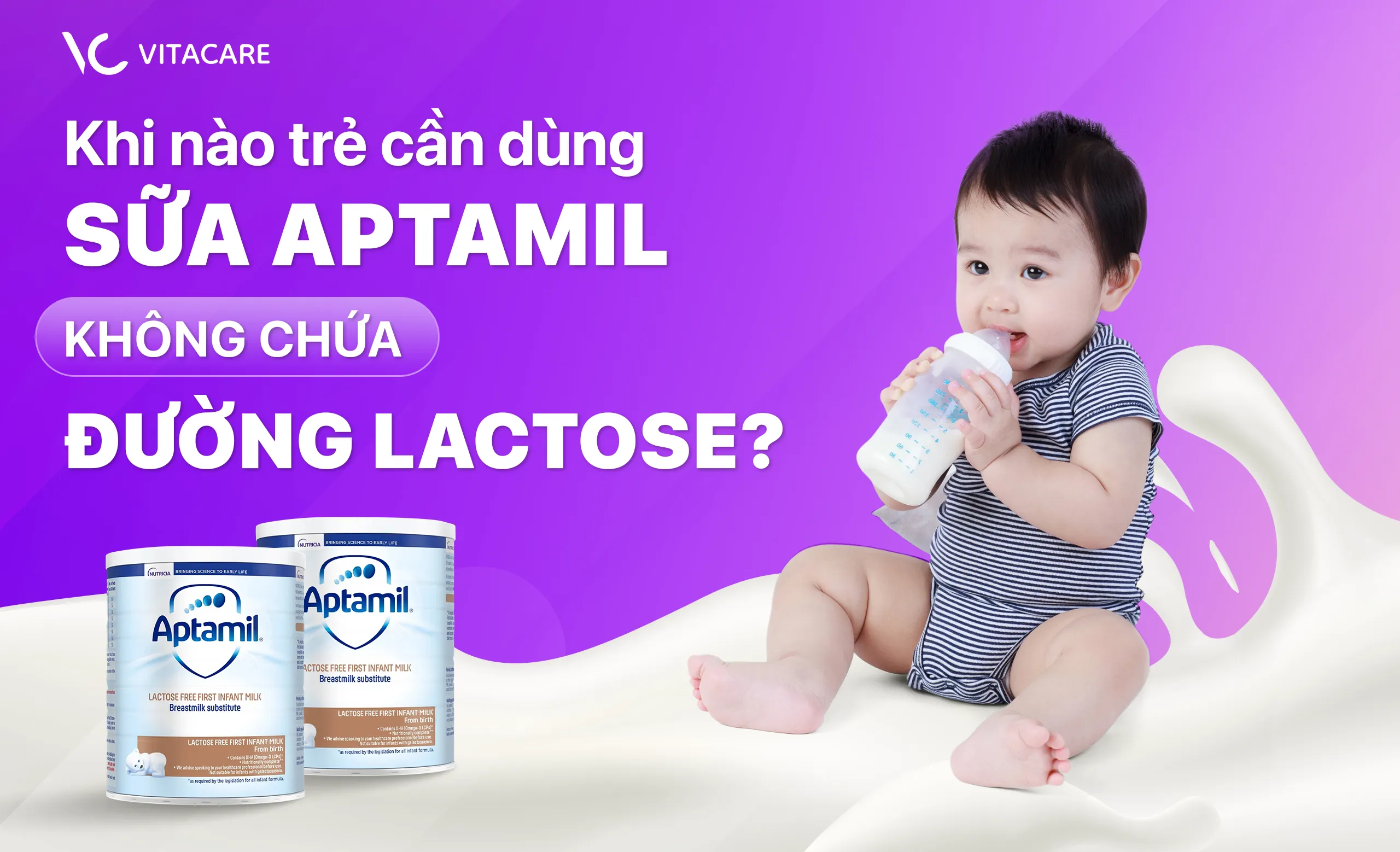 Sữa aptamil không chứa đường lactose