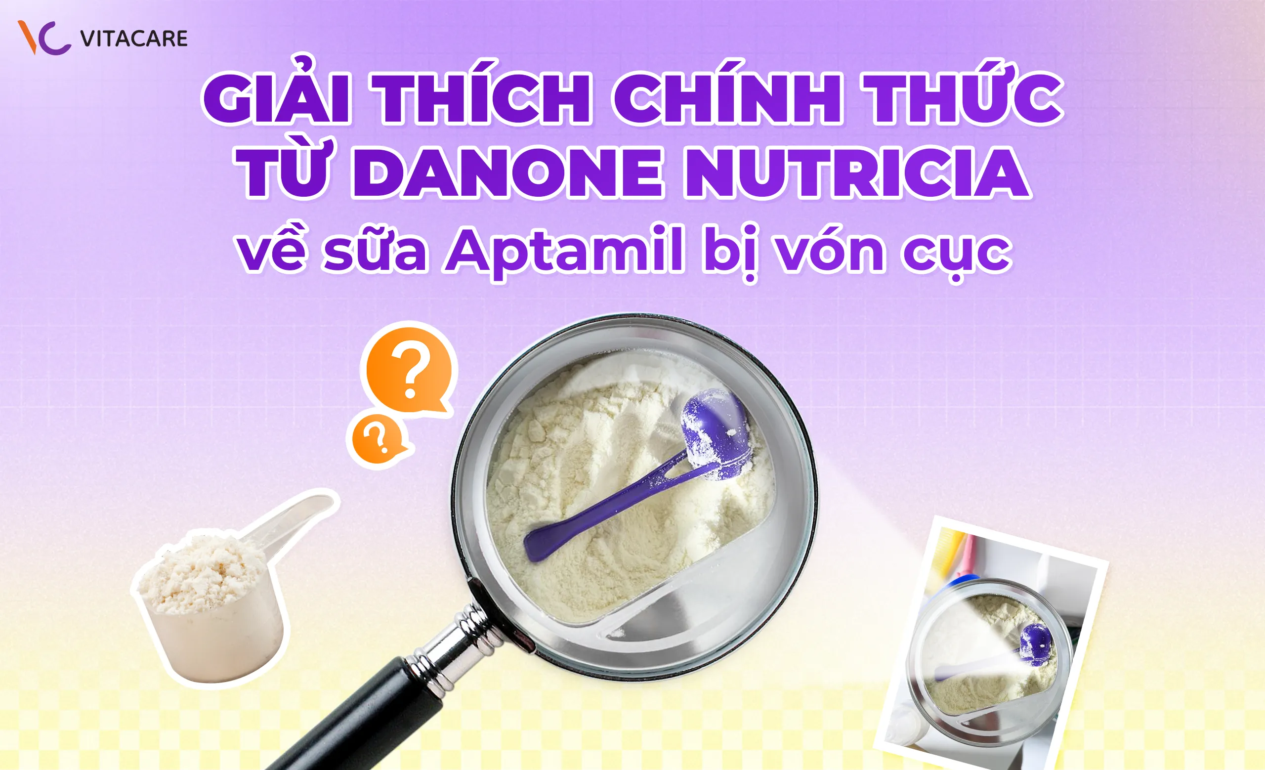 Giải thích hiện tượng sữa Aptamil có hiện tượng vón cục