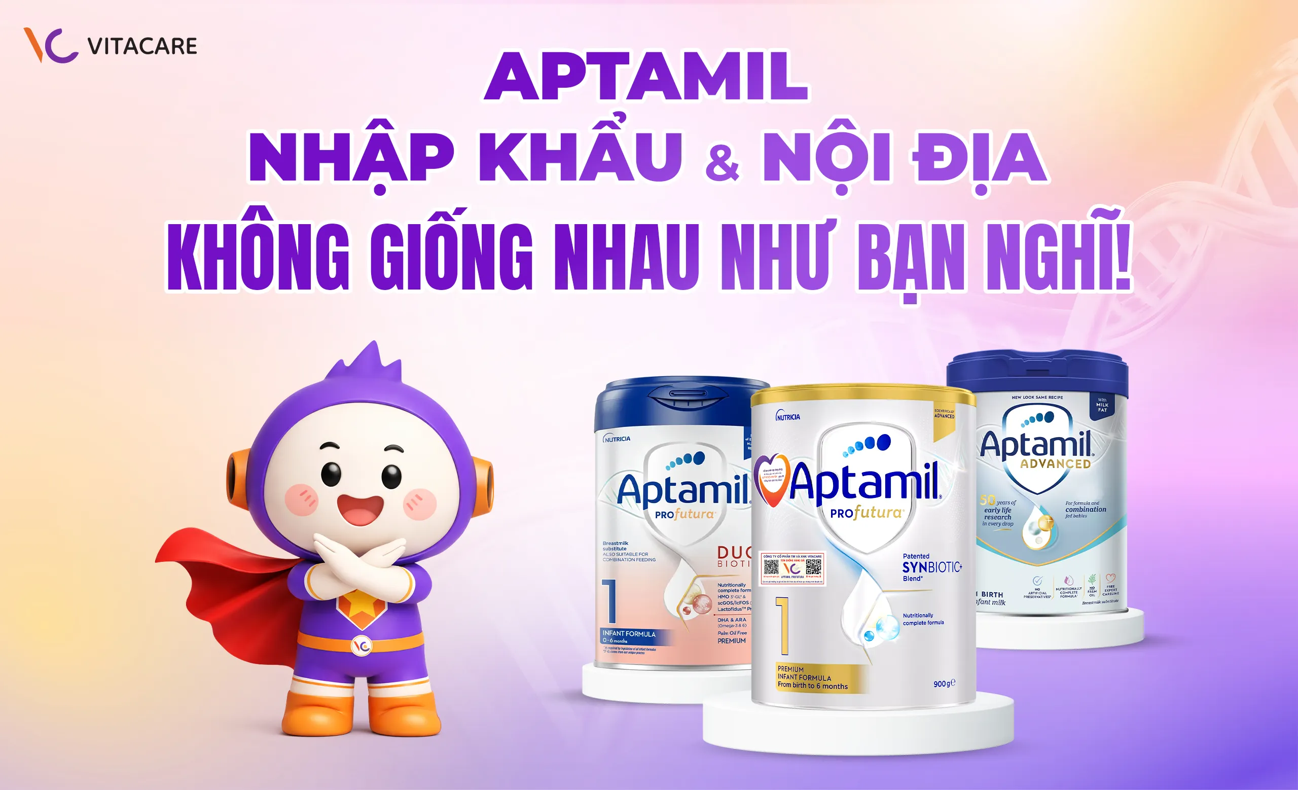 Sữa aptamil nhập khẩu và nội địa giống hay khác nhau